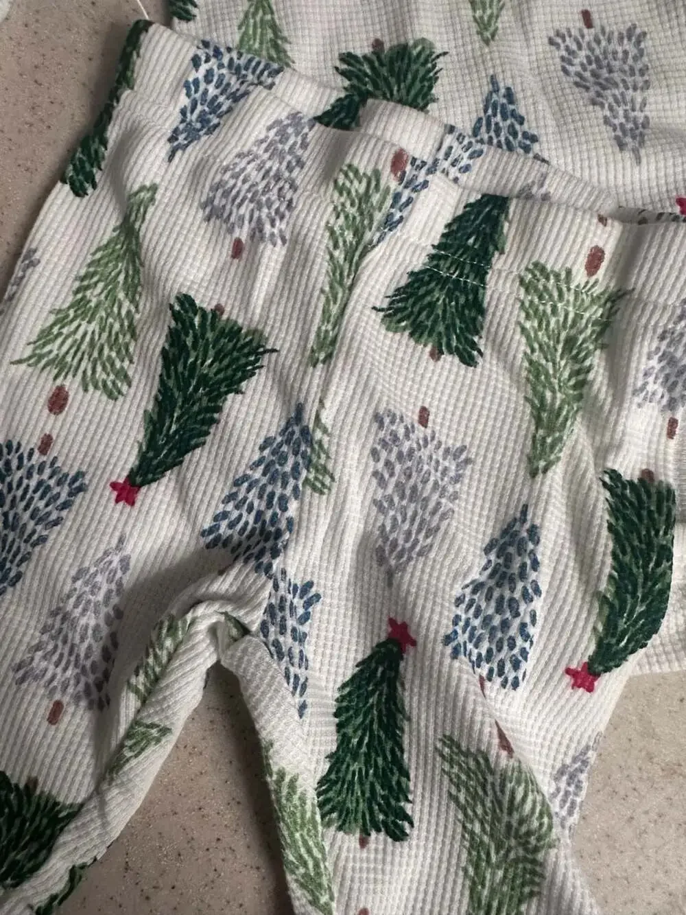 Carter's Just One You Christmas Tree Waffle Knit Top and Pants Set Size 3M